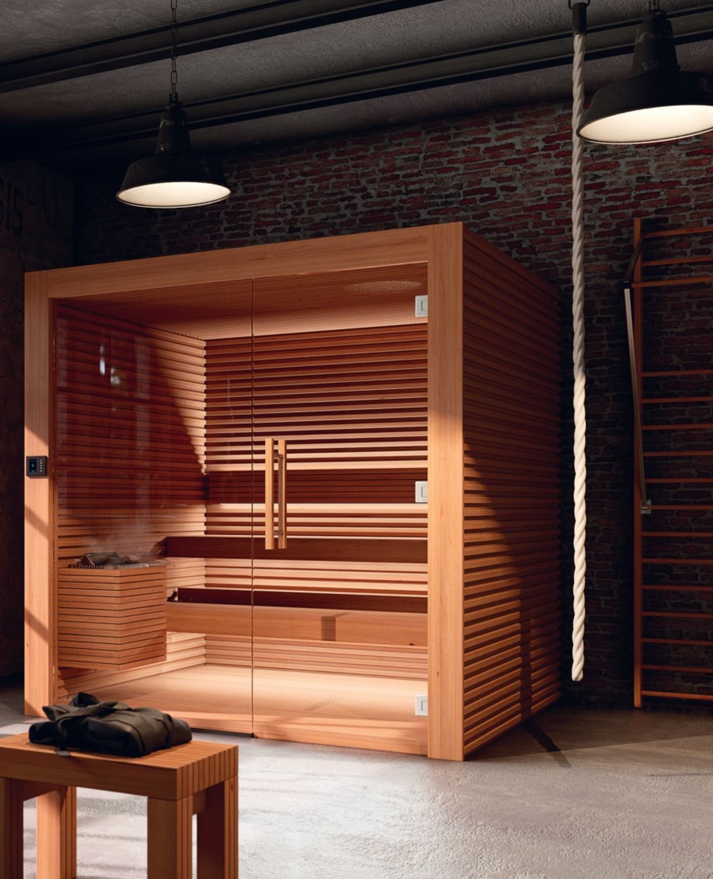 Cedar sauna pod